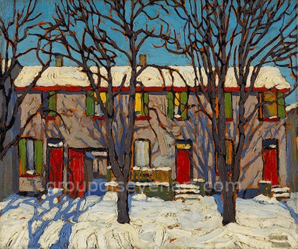 Lawren Harris - The Red Door, Toronto Houses