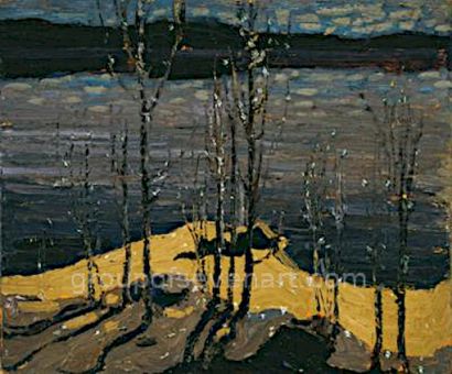 Tom Thomson - Moonlight And Birches Spring